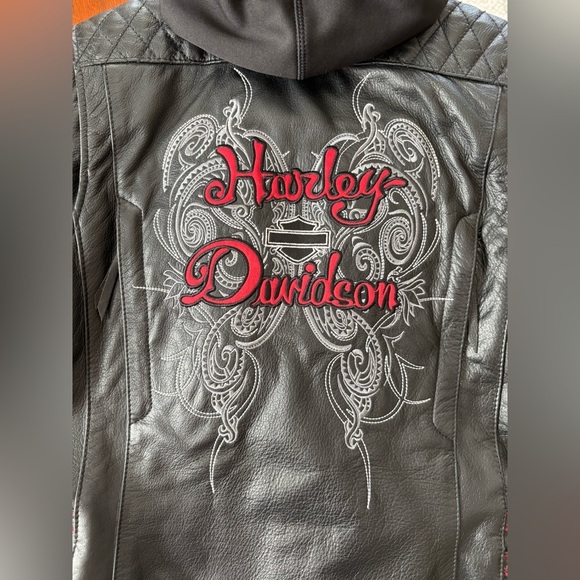 Harley-Davidsonยฎ Women's Soltice Wings 3-IN-1 Leather Jacket, Black size Medium - Picture 2 of 16